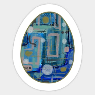 Art Acrylic artwork abstract Easter Egg Sticker